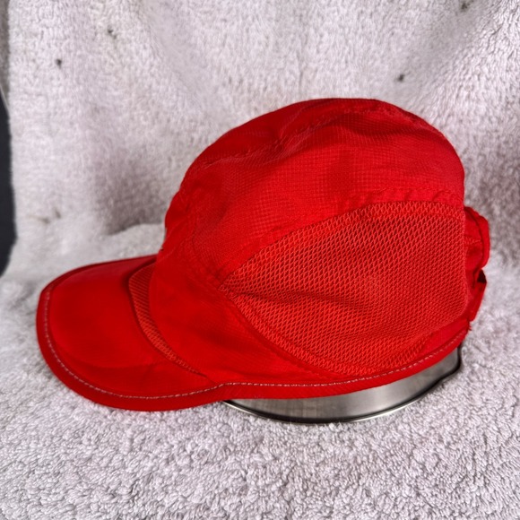 Nike 5 Panel Dry Fit Hat Cap Soft Red Logo Strap Youth Size Adjustable - Picture 2 of 7